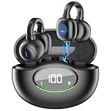 Sport Bluetooth Kopfhörer - Bluetooth 5.3 Kopfhörer Clip Ohr Kopfhörer Kabellos 42 Stunden LED-Display Ladehülle für Running Radfahren Fahren Wasserdicht IPX7 Sportkopfhörer