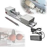 FRIBLSKEL 96W Mini Stationäre Drehmaschinen,Tischdrehmaschinen Multifunktion Mit Präzisionsfutter 0.6-6Mm Und Drehwerkzeug,Elektrowerkzeuge Für Drehen Gravieren Schleifen,F