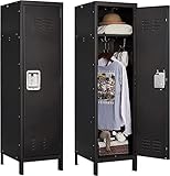 Sightlife Metall Schließfach mit abschließbaren Türs,industrielle Stahlschrank für Schule Haus Büro Garage H140*W38*D46 cm