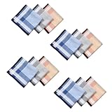 Ruarby 12-teiliges Taschentuch, gestreift, Bandanas für Herren, quadratisches Kopftuch, formelle Anlässe, Taschentücher, Taschentücher, Baumwoll-Taschentücher, Blumentyp 2, One size