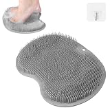 Fefod Fußwäscher Bath Massage Pad mit Rutschfesten Saugnäpfen, fußbürste wäscher, Fuss Wäscher Dusche zum Reinigen der Füße Peeling No Bend, Fußbad Fußmassagegerät Dusche Fußwaschmatte Foot massager