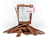 ROQSY Natur-Dörrfleisch 100% PUTE Trockenfleisch für Hunde 100g Kauartikel auch für Welpen getreidefrei Jerky Kaufleisch Hundesnack Kaustreifen Leckerlies Kaustangen schonend getrocknet