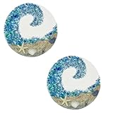 LOLPALONE Hängender Ornament-Seeglas-Sonnenfänger, Krachender Ozean-Strand-Sonnenfänger für Fenster, Strand-Glas-Sonnenfänger, Einfache Installation