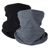 2 Stück Damen Herren Winter Loop Schal Weichem Fleece Halswärmer Winddicht Ski Maske Schlauchschal Warmer für Skifahren Laufen Radfahren