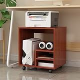 KUANGGE Druckerregal/-ständer Büro-Laser-Multifunktionsdrucker Kopierer-Scanner-Regalständer Rack Multifunktionales Lagerregal unter dem Tisch CPU-Rollständer mit Feststellrollen Druckerwagen und -s