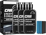 Car Restorer Cream,Car Interior Polishing für Auto zubehör Innenraum,Car Restorer Cream Agent Kunststoffsanierung für Autos,Auto-Kunststoffreiniger Auffrischer für Autokunststoffe (3pcs)