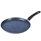 Russell Hobbs RH03409EU7 Nightfall Stone Crepe Pfannkuchenpfanne – Antihaftpfanne mit flacher Pfanne, 25 cm, Induktionskochfeld geeignet, für Ei, Dosa, Omelette, Roti, Kaltgriff, Spülmaschinenfest