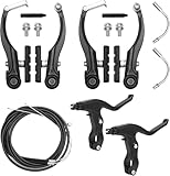 Fahrrad Bremsen Set, Fahrradbremsen Set Aluminium V Brake Set, Bremsen Fahrrad Vorne Hinten für Shimano, Mountainbike V-Bremse Fahrrad Ersatz Set für Die Meisten Fahrräder Rennräder MTB BMX