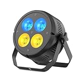 ZonQoonz 200W RGB LED Par Strahler, 4 x 50W COB Par Scheinwerfer DMX Hohe Helligkeit Bühnenlicht Theaterlicht für Bühnen Aufführung, Disco, Hochzeit, Bar, Party, Halloween, Weihnachten