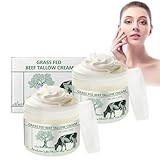 Hautfeuchtigkeitscreme, Rindertalg Creme, 100% Bio-Rindertalg Blam Grasgefütterter Fertig-Talg Gesichtscreme, Feuchtigkeitsspendend, Nährend, Wiederherstellung der Hautelastizität (2)