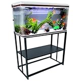 CStern Aquariumständer,Metall Aquarienschrank,Aquarium Unterschrank,Aquarium Tisch Mit Stauraum,unterschrank aquarium,92*74*46cm,Schwarz