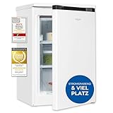 Exquisit Gefrierschrank, Tiefkühlschrank, 85 Liter, 3 Schubladen, Energieklasse C, 4-Sterne-Gefrierfach, Gefireschrank klein, GS581-051C weiß