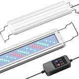 FEDOUR 30-45CM Vollspektrum Aquarium LED Beleuchtung mit Timer, 24/7-AUTO-Modus Aquarium Lampe mit 10 Einstellbare Helligkeitsstufen, Aquarium Light für Pflanzen und Süßwasser Aquarium