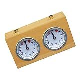 VICASKY 1stk Schach-Timer Schachuhr Spiel Uhren Retro-Schach Uhrwerk-Timer Schachbrett Küchenuhr Schuss-Timer Analoge Uhr Schach-kit Kleine Digitaluhr Elektronisches Schach Yellow Plastik