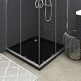 Juroupi Duschtasse ABS Quadratisch Schwarz 90x90 cm Dusche Komplett Duschabtrennung Badewanne FüR Die Dusche Multifunktionsbadewanne