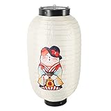 HOLIDYOYO Japanische Laterne Hängende Solarleuchten Japanische Banner Sushi-restaurantbedarf Lampions Aus Papier Reis Papier Led-laternenstab Gartenlaternen Japanische Lampe Matcha Stoff