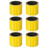 PATIKIL Gelbe Magnetstreifen, 5,1 x 8,4 cm, blanko, beschreibbar, Etiketten zum Aufkleben, abwischbare Rollen, Klebeetiketten und Aufkleber, 6 Stück