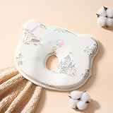 Generisch Babykissen Gegen Plattkopf, Lagerungskissen Baby, Memory-Schaum Kopfkissen Baby für Kleinkinder Nacken (Schloss)