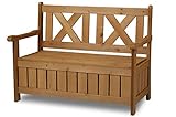 Merschbrock Trade GmbH Truhenbank, Gartenbank, schöne Bank für die Terasse oder Balkon. Auch für den Garten oder Hof. Aus Holz