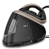 Tristan Auron Dampfbügelstation 2400 W 400g Dampfstoß | 8 bar Dampfdruck - variabler Dampf bis 155 g/min I 1,8 L Wassertank Abschaltautomatik Elite 8 (Schwarz)