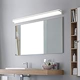 SSNCcNC Weiß,52CM, LED Modern Spiegellampe Einfach Make Up Licht Badezimmer Spiegelleuchte Nordischer Stil Badlampe Kein Flimmern Wandleuchte Spiegelschrank Leuchte Weißes Licht 6000K