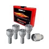 Radschloss Satz kompatibel mit Alfa Romeo Junior ab 2024 Felgenschloss Silber 4tlg M12X1.25