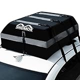 SNDMOR Dachboxen,21 Kubikfuß wasserdichtes Dachgepäck, Dachgepäcktransporttasche,passend für alle Fahrzeuge mit/ohne Gepäckträger, inklusive Antirutschmatte + 6 Verstärkungsgurte + 6 Türhaken