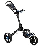 EzeGlide Bolt2 Golf Trolley, Mattschwarz und Blau, Einheitsgröße