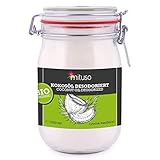 mituso Bio Kokosöl desodoriert 1 Liter | Geschmacksneutral - Ideal zum Braten, Backen, Frittieren | vegan, ohne Zusätze - Vielseitig für Haut & Haar | im Drahtbügelglas