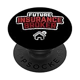 Future Insurance Broker Versicherungs-Makler Versicherung PopSockets PopGrip: Ausziehbarer Sockel und Griff für Handys/Tablets mit Tauschbarem Top