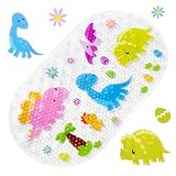 Baozun Badewannenmatte Antirutschmatte Badewanne Duschmatte Badewanneneinlage Badematte rutschfest Badewanne 71 * 38cm（28 * 15inch） (Dinosaurier)