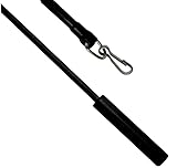 Schleuderstab/Gardinenstab 100 cm aus Stahl kunststoffummantelt mit Griff und Verschlusshaken für Gardinen, Vorhänge Flächenvorhang (schwarz)