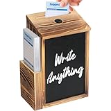 Uniclife-Vorschlagsbox aus Holz, Spendenboxen aus Holz für Spendenaktionen, Gebetsbox mit Kreidetafel und 50 Vorschlagskarten, Wahlurne für Hochzeiten, Kirchen und Klassenzimmer