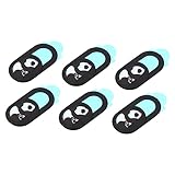 HOMSFOU 6St Kameraabdeckung Desktop Computer Laptop Tablet zubehör Tablet Accessories Webcam Accessory Webcam Shield Webcam-Abdeckungsfolie Sichtschutz-Objektivabdeckung Abs Black