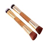 Ipetboom 2St Puderpinsel doppelt Textmarker pro brush kosmetikpinsel pinselset make up schminkutensilien professionelle Bürste Make-up-Tool Wellpappe aus Seiden-Nylon-Wolle Golden