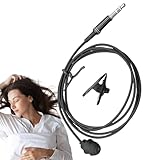 Einzelner Ohrhörer – Audio-Receiver, MP3-Schalldämmung, schwarzes Headset für MP3, einzelner Ohrhörer mit Kabel, Silikon für das Training im Freien