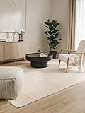 benuta Pure Wollteppich Rocco - Wolle - Rechteckig & im Style: Uni, Hygge & Cozy, Minimalistisch - Pflegeleicht für Wohnzimmer Schlafzimmer, Weiß, 140x200 cm