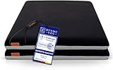 DYNMC you Sitzkissen Stuhl - Stuhlkissen Set - Test SEHR GUT - INNOVATIONSPREIS ERGONOMIE - Mittelhart H3 - Sitzkissen Bank Memory Schaumstoff - Sitzpolster Stuhl (Schwarz, Eckig 2 Pack)