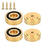 4 Stück Schneidebrett Füße mit Rutschfesten Pads, Langlebiges Messing Schneidebrettfüße und 4 Schrauben Küchenwerkzeuge zum Schutz der Arbeitsplatte vor Kratzern