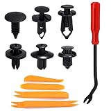 Auto Clips, 190 Stück Befestigungsclips, Universal Car Trim Clips mit Türverkleidung Werkzeug, 6 Arten von Nietclips für Stoßstange Kotflügel Autotüren, Spreiznieten für die meisten Allzweckfahrzeuge