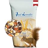 Leimüller Premium Eichhörnchenfutter 5 kg - Artgerechte Mischung mit ganzen Haselnüssen & Mehlwürmern - Frisches Futter für Eichhörnchen & Streifenhörnchen aus Österreich