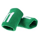Milisten 1 Paar Basketball-Armband Spa-Armbänder zum Waschen des Gesichts Merino-Handschuhe handgelenkschutz wrist support Tennisarmbänder Tennis-Handgelenk-Schweißbänder Polyester Green