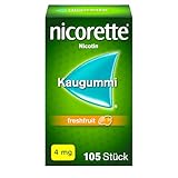 NICORETTE Kaugummi 4mg freshfruit – Nikotinkaugummi zur Raucherentwöhnung – Fruchtgeschmack –4mg Nikotin – Rauchen aufhören – 105 St.