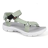 riemot Damen Sommer Outdoor Sandalen Bequeme Athletic Frauen Schuhe Trekkingsandalen Outdoorsandalen, Grün, 40 EU