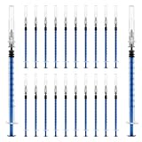 20 Stück 1 ml/cc Blau Plastiktube Set 27G (0,4 x 13mm), Mehrzweck-Messwerkzeuge, Einzeln verpackt