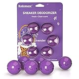 Knixmax Outdoor Desodorierungsbälle für Turnschuhe Sporttaschen Sneaker Schuh Deo Geeignet für Fitnesstasche Kleiderschrank Küche Badezimmer 6 Bälle/Lavendel/Lila