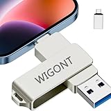 WIGONT 64 GB USB Stick für Handy ist Keine App Erforderlich, Kompatibel mit i0S/pad/Android. USB Stick für lphone Speicherstick zum Speichern von Mehr Fotos und Videos.