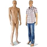Melko 185CM Schaufensterpuppe Männlich Schneiderpuppe Herr beweglich Schaufensterfigur Mannequin Manichino Puppe Standplatte