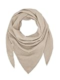 TMK Weiches und leichtes Unisex-Dreieckstuch aus 100% Baumwolle cod.9485 (Einzigartige Farbe, Beige)