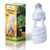ReptilHábitat UVB 10.0 UVA 13W Lampe für Terrarien mit Reptilien, Pflanzen und Schildkröten, E27-Lampe – Ideal für Schildkröten und Bartagamen